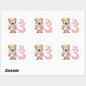 Princess Beer 3rd Birthday Ronde Sticker (Vel)