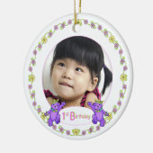 Princess Beren 1st Birthday Photo Keepomwille Keramisch Ornament (Links)