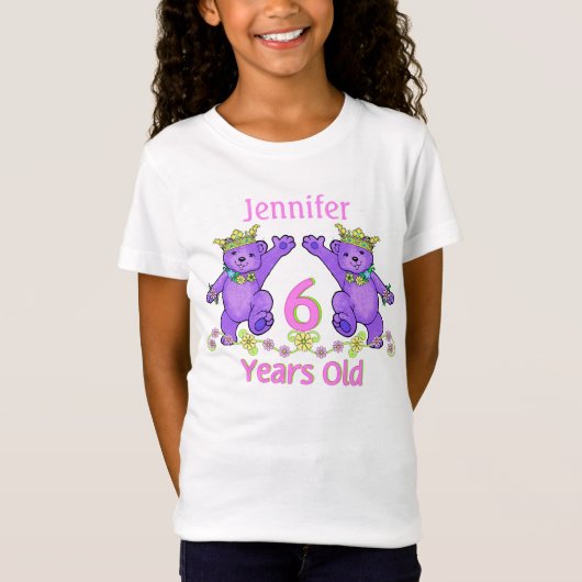 Princess Beren 6th Birthday Custom Name T-shirt (Voorkant)