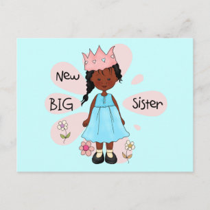 Princess Big Sister African American Briefkaart