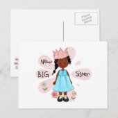 Princess Big Sister African American Briefkaart (Voorkant / Achterkant)