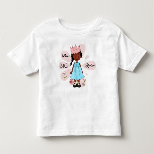 Princess Big Sister African American Kinder Shirts (Voorkant)
