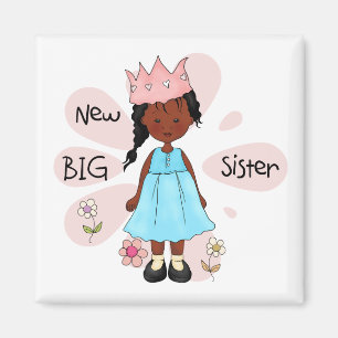 Princess Big Sister African American Magneet