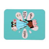 Princess Big Sister African American Magneet (Horizontaal)