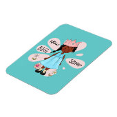 Princess Big Sister African American Magneet (Linkerzijde)