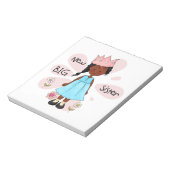 Princess Big Sister African American Notitieblok (Linkerzijde)