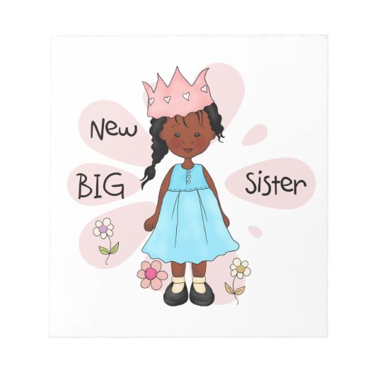 Princess Big Sister African American Notitieblok (Voorkant)