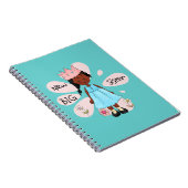 Princess Big Sister African American Notitieboek (Rechterzijde)