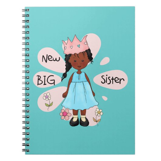 Princess Big Sister African American Notitieboek (Voorkant)