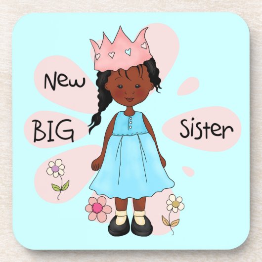 Princess Big Sister African American Onderzetter (Voorkant)