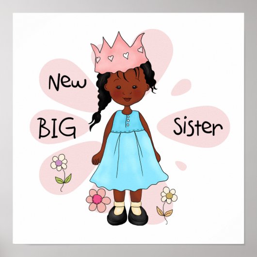 Princess Big Sister African American Poster (Voorkant)