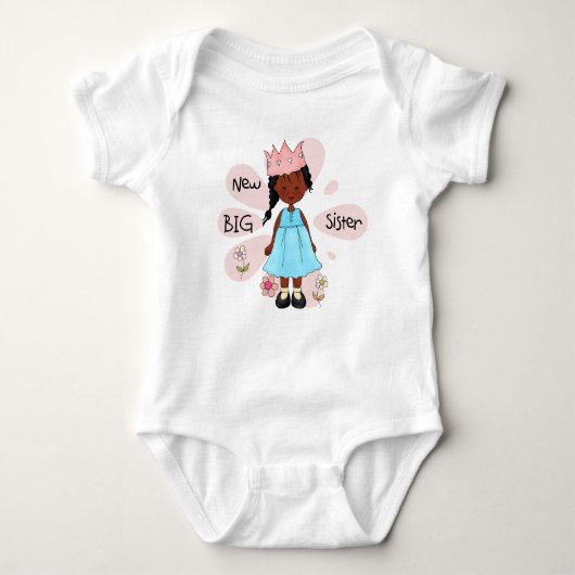 Princess Big Sister African American Romper (Voorkant)