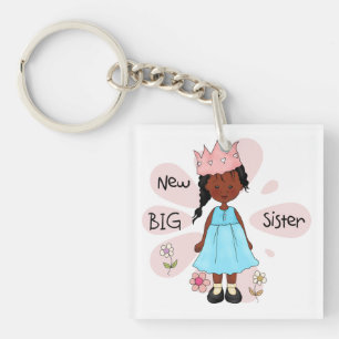 Princess Big Sister African American Sleutelhanger