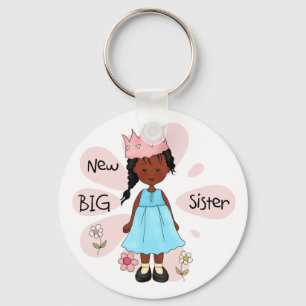Princess Big Sister African American Sleutelhanger