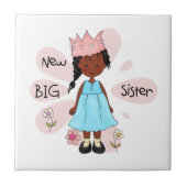 Princess Big Sister African American Tegeltje (Voorkant)