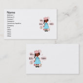 Princess Big Sister African American Visitekaartje (Voorkant / Achterkant)