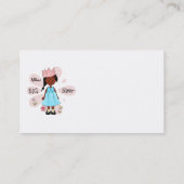 Princess Big Sister African American Visitekaartje (Achterkant)