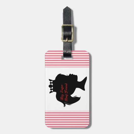 Princess Big Sister Best Friend Bagagelabel (Voorkant verticaal)