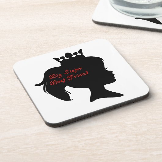 Princess Big Sister Best Friend Drankjes Onderzetter (Linkerzijde)