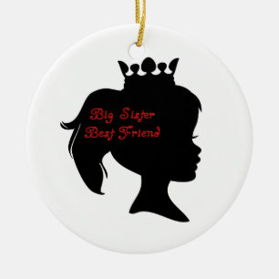 Princess Big Sister Best Friend Keramisch Ornament