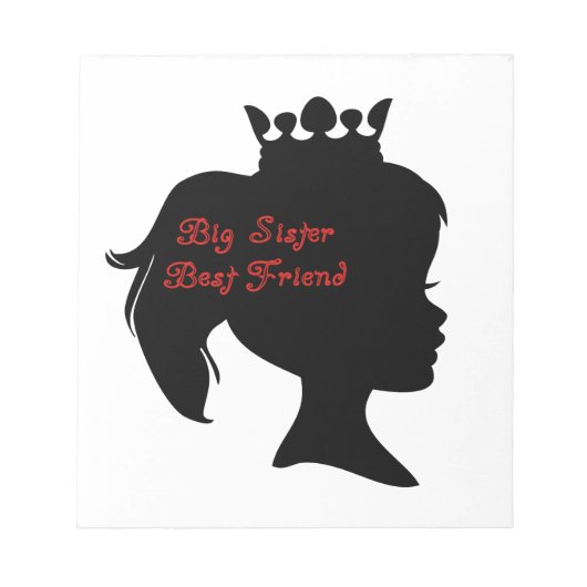 Princess Big Sister Best Friend Notitieblok (Voorkant)