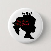 Princess Big Sister Best Friend Ronde Button 5,7 Cm (Voorkant)