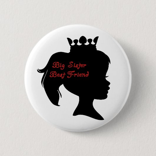 Princess Big Sister Best Friend Ronde Button 5,7 Cm (Voorkant)