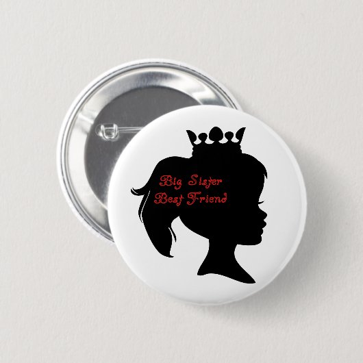 Princess Big Sister Best Friend Ronde Button 5,7 Cm (Voorkant /achterkant)