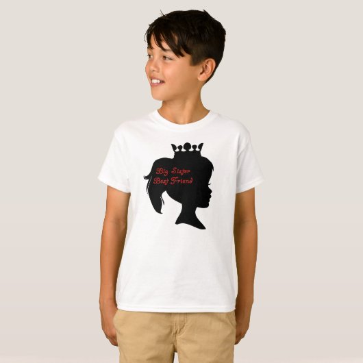 Princess Big Sister Best Friend T-shirt (Voorkant volledig)