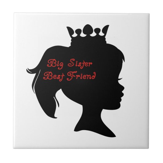 Princess Big Sister Best Friend Tegeltje (Voorkant)