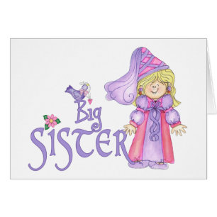 Princess Big Sister Blank Card