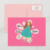 Princess Big Sister Brown Hair Briefkaart (Voorkant / Achterkant)