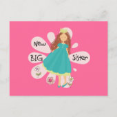 Princess Big Sister Brown Hair Briefkaart (Voorkant)