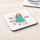 Princess Big Sister Brown Hair Drankjes Onderzetter (Linkerzijde)