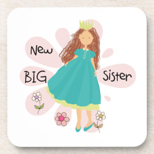 Princess Big Sister Brown Hair Drankjes Onderzetter
