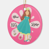 Princess Big Sister Brown Hair Keramisch Ornament (Links)