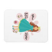 Princess Big Sister Brown Hair Magneet (Horizontaal)