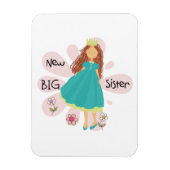 Princess Big Sister Brown Hair Magneet (Verticaal)