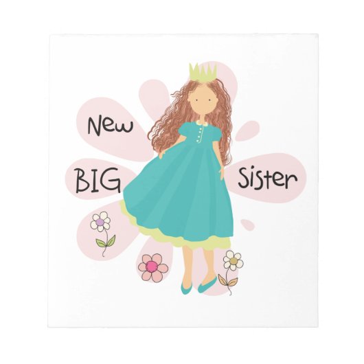 Princess Big Sister Brown Hair Notitieblok (Voorkant)