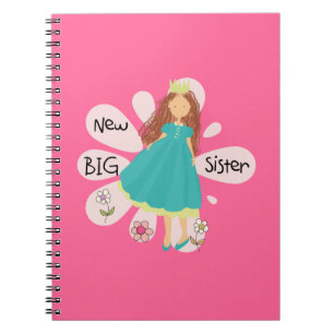 Princess Big Sister Brown Hair Notitieboek