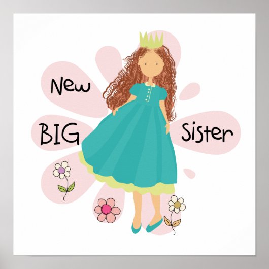 Princess Big Sister Brown Hair Poster (Voorkant)