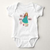 Princess Big Sister Brown Hair Romper (Voorkant)