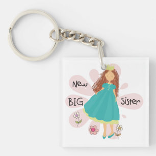 Princess Big Sister Brown Hair Sleutelhanger