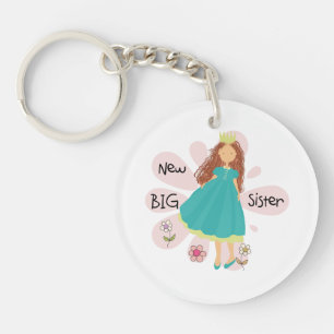 Princess Big Sister Brown Hair Sleutelhanger