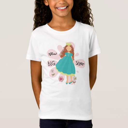 Princess Big Sister Brown Hair T-shirt (Voorkant)