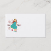 Princess Big Sister Brown Hair Visitekaartje (Achterkant)