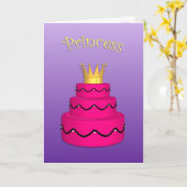 Princess Birthday Card Kaart (Gele Bloem)