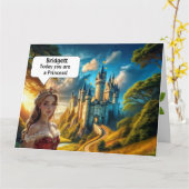 Princess Birthday Card Kaart (Gele Bloem)