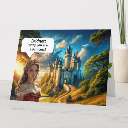 Princess Birthday Card Kaart (Voorkant)