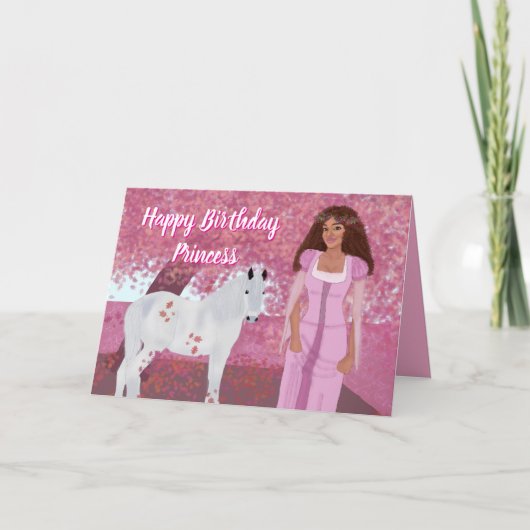 Princess Birthday Card Kaart (Voorkant)